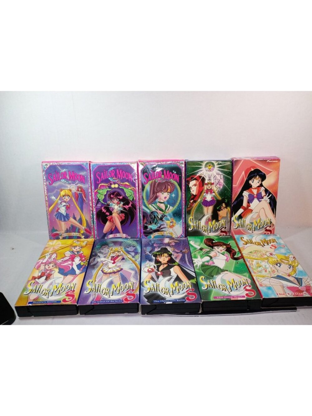 Sailor Moon VHS Tapes Lot Of 10 1995 Anime Toon-Time Holographic Pioneer Bundle